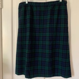 Pendleton "Black Watch" Tartan Plaid Wool Skirt